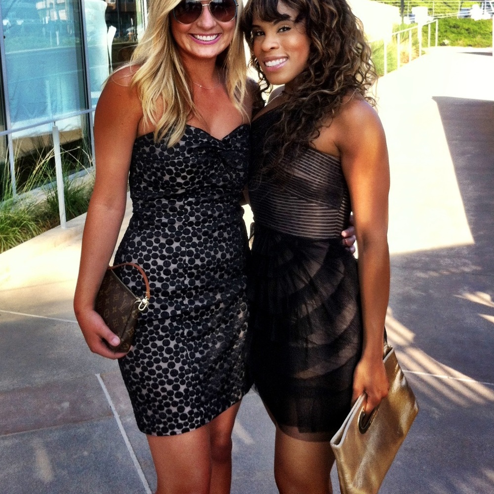 Beautiful Black Polkadot Dress, Barely Worn